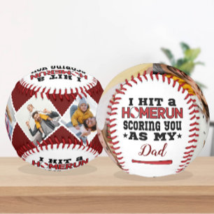 Balle De Baseball Homerun Papa Photo personnalisée de Son ou Fille