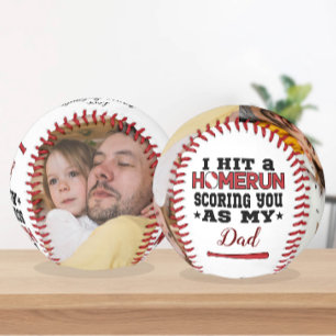 Balle De Baseball Homerun Papa Photo personnalisée de Son ou Fille