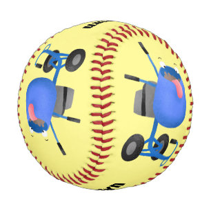 Balle De Baseball Illustration amusante du mélangeur de ciment bleu