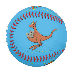Balle De Baseball Illustration de dessin animé Cute kangaroo et koal