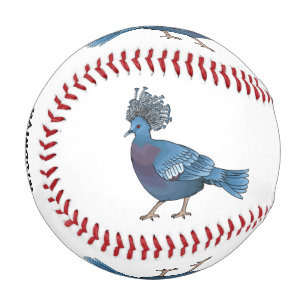 Balle De Baseball illustration de dessin animé d'oiseau pigeon couro
