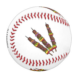 Balle De Baseball Illustration de dessin animé Kebab ou kabob
