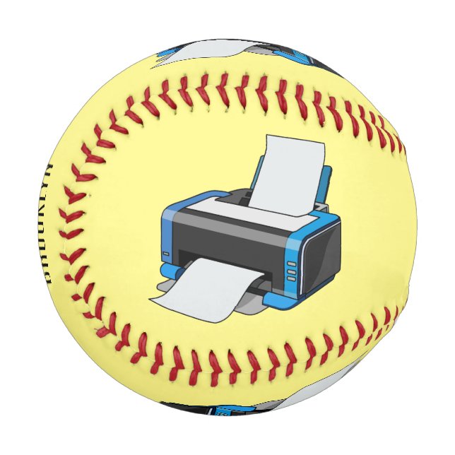 Balle De Baseball Illustration de dessin d'imprimante (Devant Gauche)
