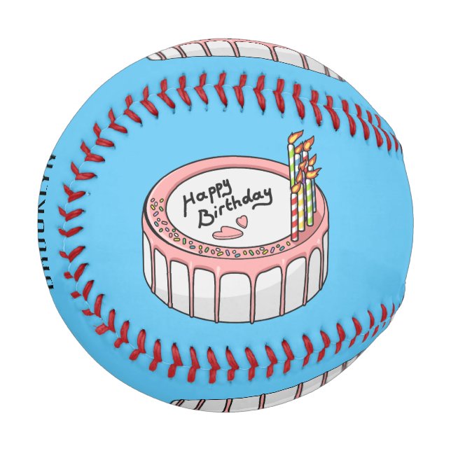 Balle De Baseball Illustration de gâteau d'anniversaire (Devant Gauche)