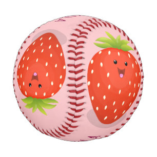 Balle De Baseball Illustration de la fraise Cute kawaii