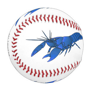 Balle De Baseball Illustration de l'écrevisse marron bleu