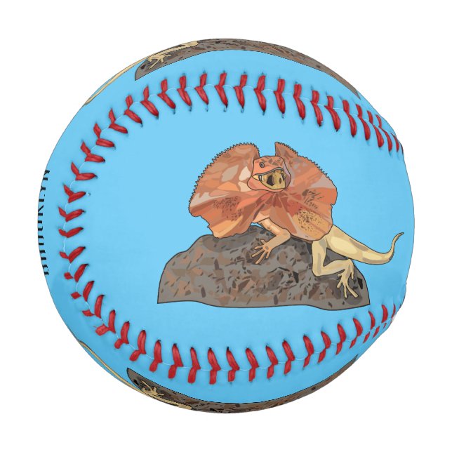Balle De Baseball Illustration de lézard à col frisé (Devant Gauche)