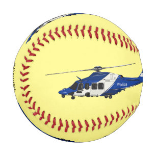 Balle De Baseball Illustration de l'hélicoptère de police