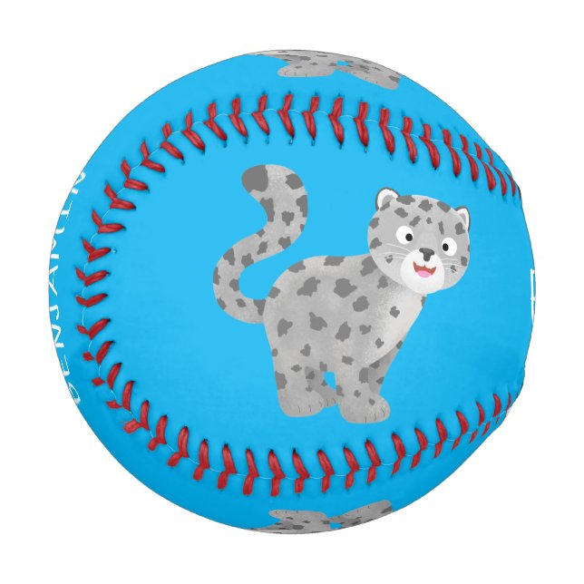 Balle De Baseball Illustration de mignon léopard des neiges (Devant Gauche)