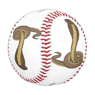Balle De Baseball Illustration de serpent à cobra Brown