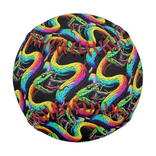 Balle De Baseball Illustration de serpent coloré