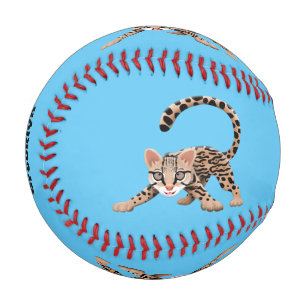 Balle De Baseball Illustration d'ocelot mignon