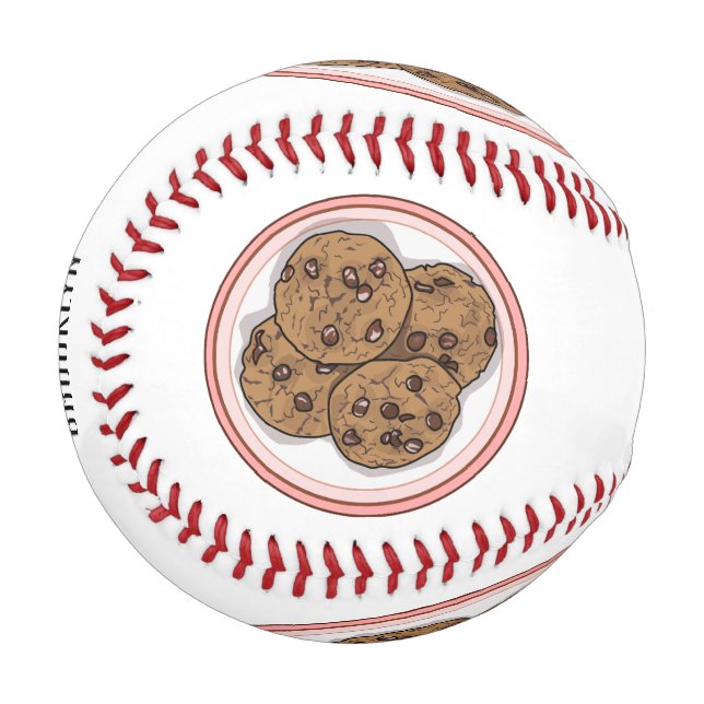 Balle De Baseball Illustration du cookie de puce à chocolat (Devant Gauche)