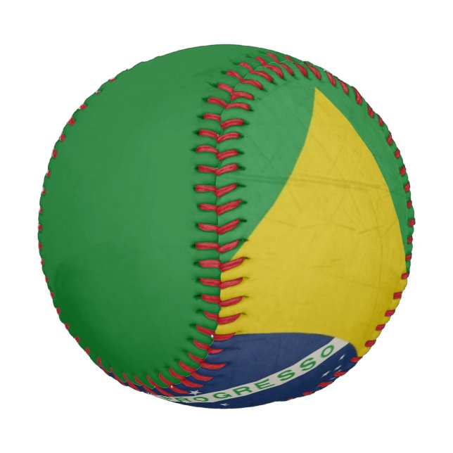 Balle De Baseball Illustration du drapeau abstrait du Brésil (Angle)
