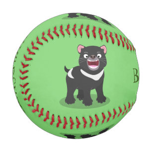 Balle De Baseball Illustration d'un diable de Tasmanie affamé