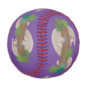 Balle De Baseball Illustration d'une anteure de pangolin mignonne