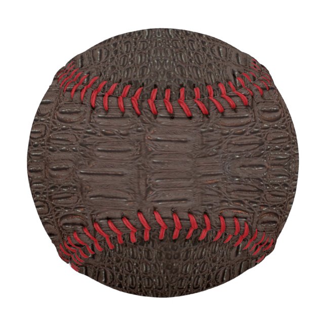 Balle De Baseball Impression de la peau de l'alligator Brown (Devant)
