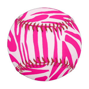Balle De Baseball Impression zèbre rose