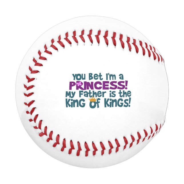 Balle De Baseball Je parie que je suis une princesse (Devant Gauche)