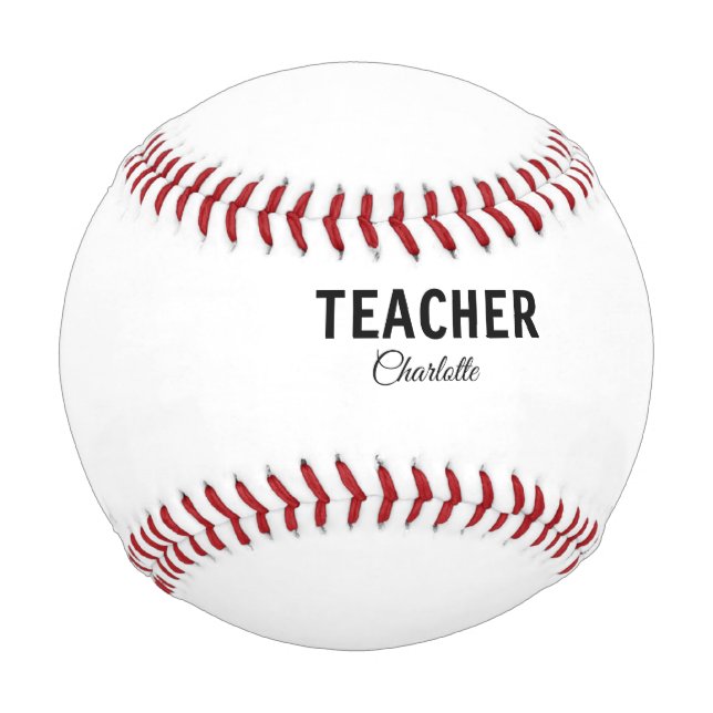 Balle De Baseball Je suis enseignant école Collegeajouter votre nom  (Devant)