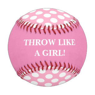 Balle De Baseball Jeter comme une fille de baseball rose