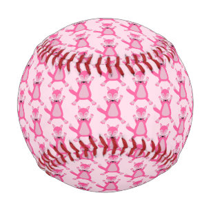 Balle De Baseball Joli bébé fille renard motif rose