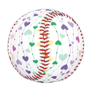 Balle De Baseball Joli Rainbow Hearts Filles Motifs