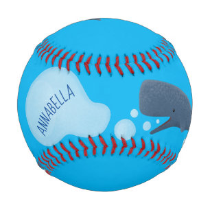 Balle De Baseball Jolie baleine à sperme soufflant bulles dessin