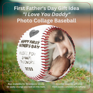 Balle De Baseball Joyeuse 1ère Fête des pères Daddy Photo Collage Ke