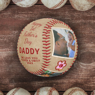 Balle De Baseball Joyeuse 1ère Fête des Pères Papa Cadeau Souvenir 3