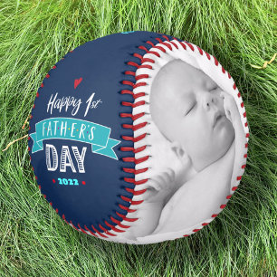 Balle De Baseball Joyeuse 1ère Fête du Père, Audacieuse Typographie,