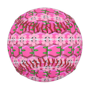 Balle De Baseball Joyeuse Bee Day Girl rose Anniversaire Bumblebee
