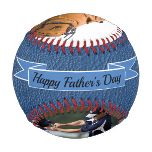 Balle De Baseball Joyeuse fête des pères Photo Bleu Baseball