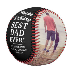 Balle De Baseball Joyeux Anniversaire Meilleur Papa Collage de Photo