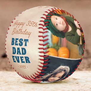 Balle De Baseball Joyeux Anniversaire Meilleur Papa Collage Photo Mo