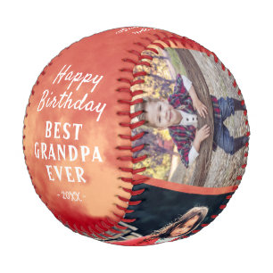 Balle De Baseball Joyeux Anniversaire Papi Collage Photo Moderne 3