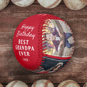 Balle De Baseball Joyeux Anniversaire Papi Collage Photo Moderne 3