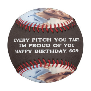 Balle De Baseball Joyeux Fils d'anniversaire. Baseball Photo Personn