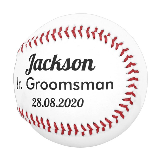 Balle De Baseball Jr Groomsmen Proposition Cadeau De Baseball (Devant Droite)