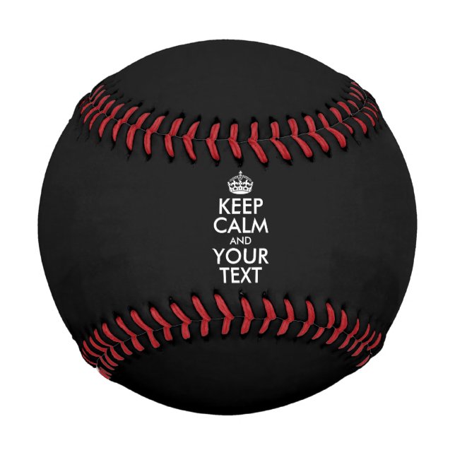 Balle De Baseball KEEP CALM personnalisé et votre texte (Devant)