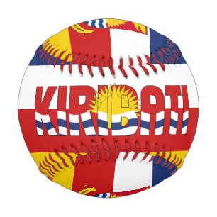 Balle De Baseball Kiribati Flag and Coat of Arms Patriotic