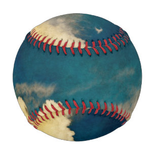 Balle De Baseball La Lune Et Le Paysage Nuageux