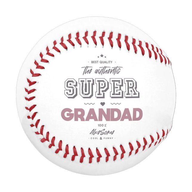 Balle De Baseball L'authentique super grand-père (Devant Gauche)