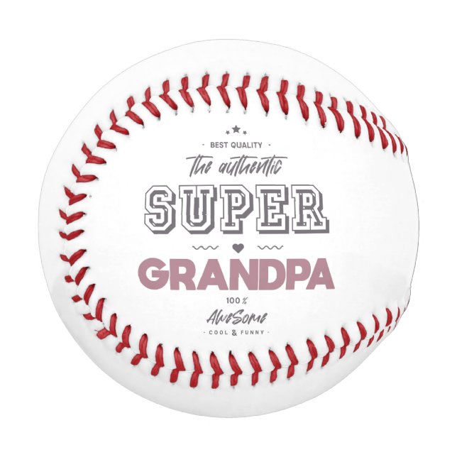Balle De Baseball L'authentique super-grand-père (Devant Gauche)
