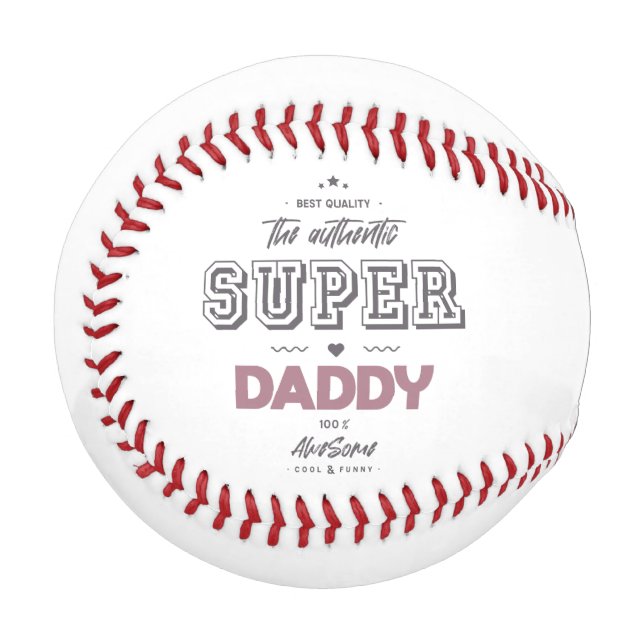 Balle De Baseball L'authentique super papa (Devant Gauche)