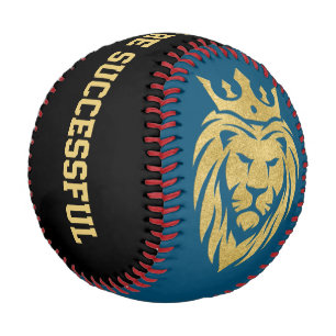 Balle De Baseball Lion Avec Couronne - Style Or 3