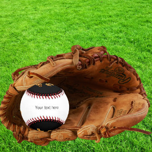 Balle De Baseball Logo de l'entreprise texte blanc noir
