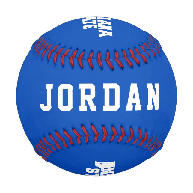 Balle De Baseball Logo Indiana State (Dos)