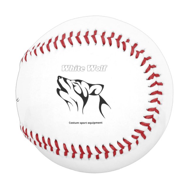 Balle De Baseball Loup blanc (Devant Droite)