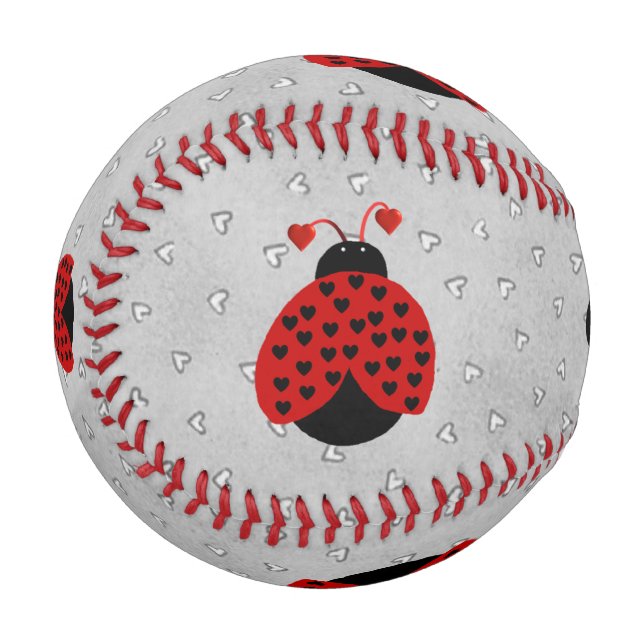 Balle De Baseball Love Bug Nom personnalisé Baseball (Devant Gauche)